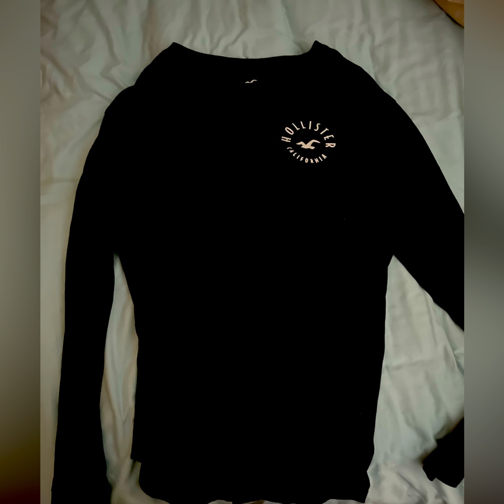 Hollister Black Crew Neck Top